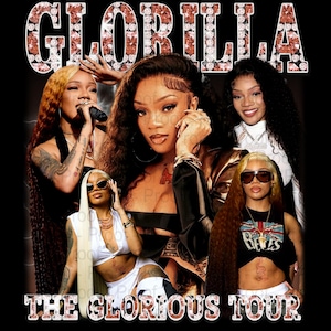 Glorilla The Glorious Tour TShirt PNG Design, Bootleg Tee, Instant Download And Ready To Print