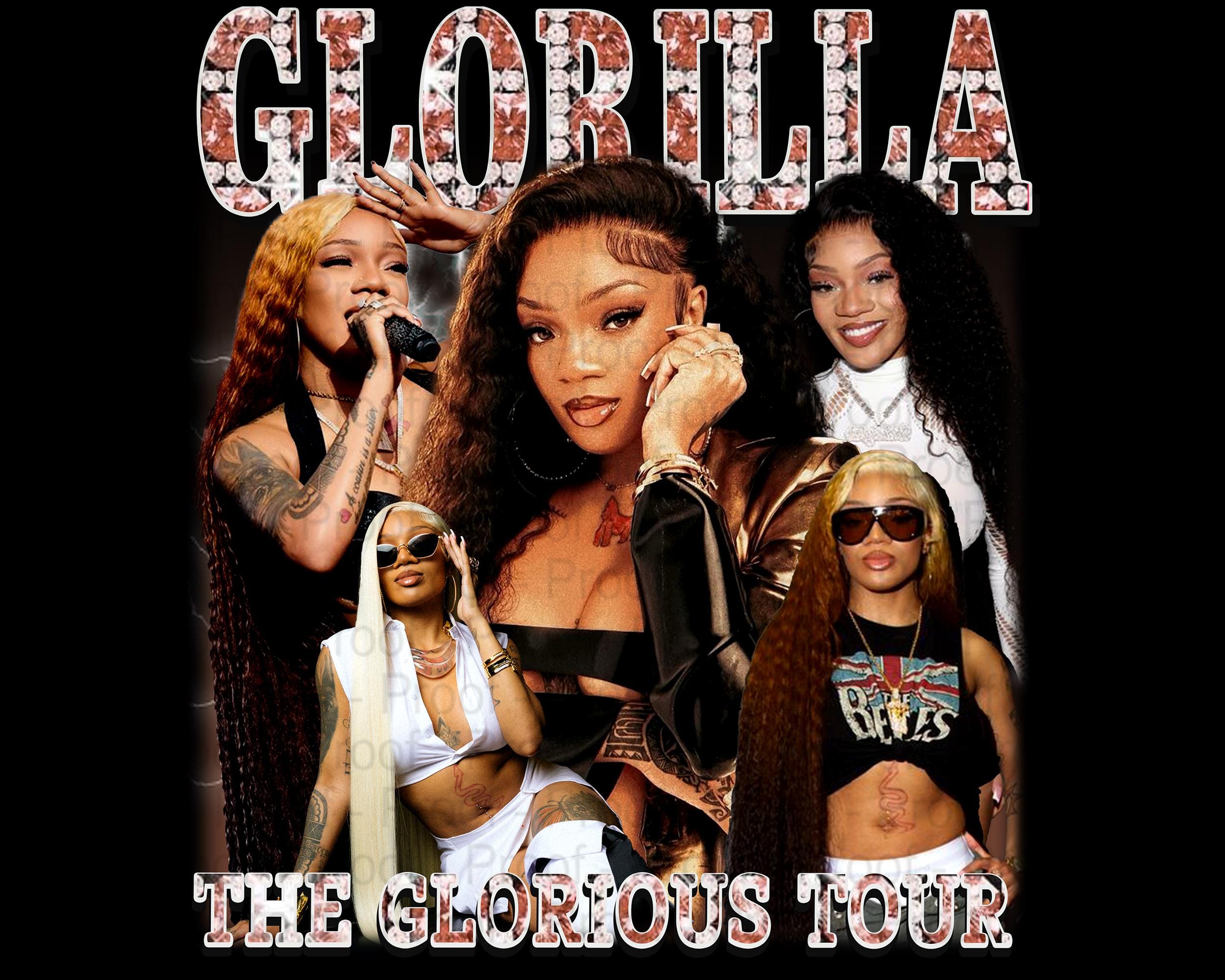 Glorilla The Glorious Tour TShirt PNG Design, Bootleg Tee, Instant Download And Ready To Print