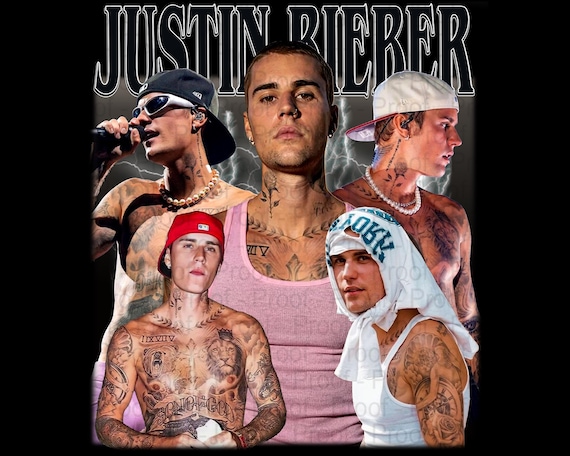 Justin Bieber TShirt PNG Design, Bootleg Tee, Instant Download And Ready To Print
