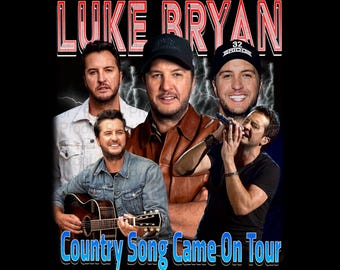 Maglietta del tour di Luke Bryan in formato PNG, versione non ufficiale (download immediato)