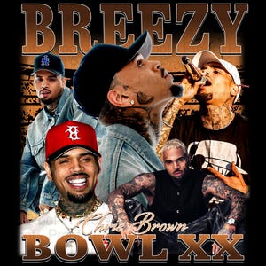 Chris Brown Breezy Bowl XX Tour 2025 TShirt PNG Design, Bootleg Tee, Instant Download And Ready To Print