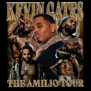 Kevin Gates The Amilio Tour T-Shirt PNG Design (Digital Download)