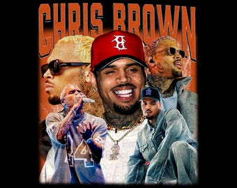 Chris Brown TShirt PNG Design, Bootleg Tee, Instant Download And Ready To Print