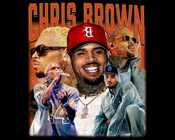 Chris Brown TShirt PNG Design, Bootleg Tee, Instant Download And Ready To Print
