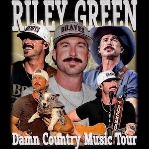 Riley Green Damn Country Music Tour TShirt PNG Design, Bootleg Tee, Instant Download And Ready To Print