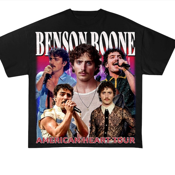 Benson Boone American Heart Tour Tshirt PNG Design, Bootleg