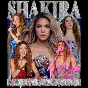 Shakira Las Mujeres Ya No Lloran World Tour TShirt PNG Design, Bootleg Tee, Instant Download And Ready To Print