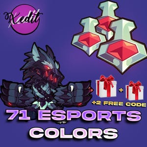 Brawlhalla - 71 Esports Colors V6 - Pack alle Legenden + 2 Zufällige Freie Codes