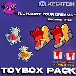 Brawlhalla Toyboxpack  (Toybox Battle Boots, Title , Esports Colors V5, V6) + Two Random Gifts (Pre-Order)