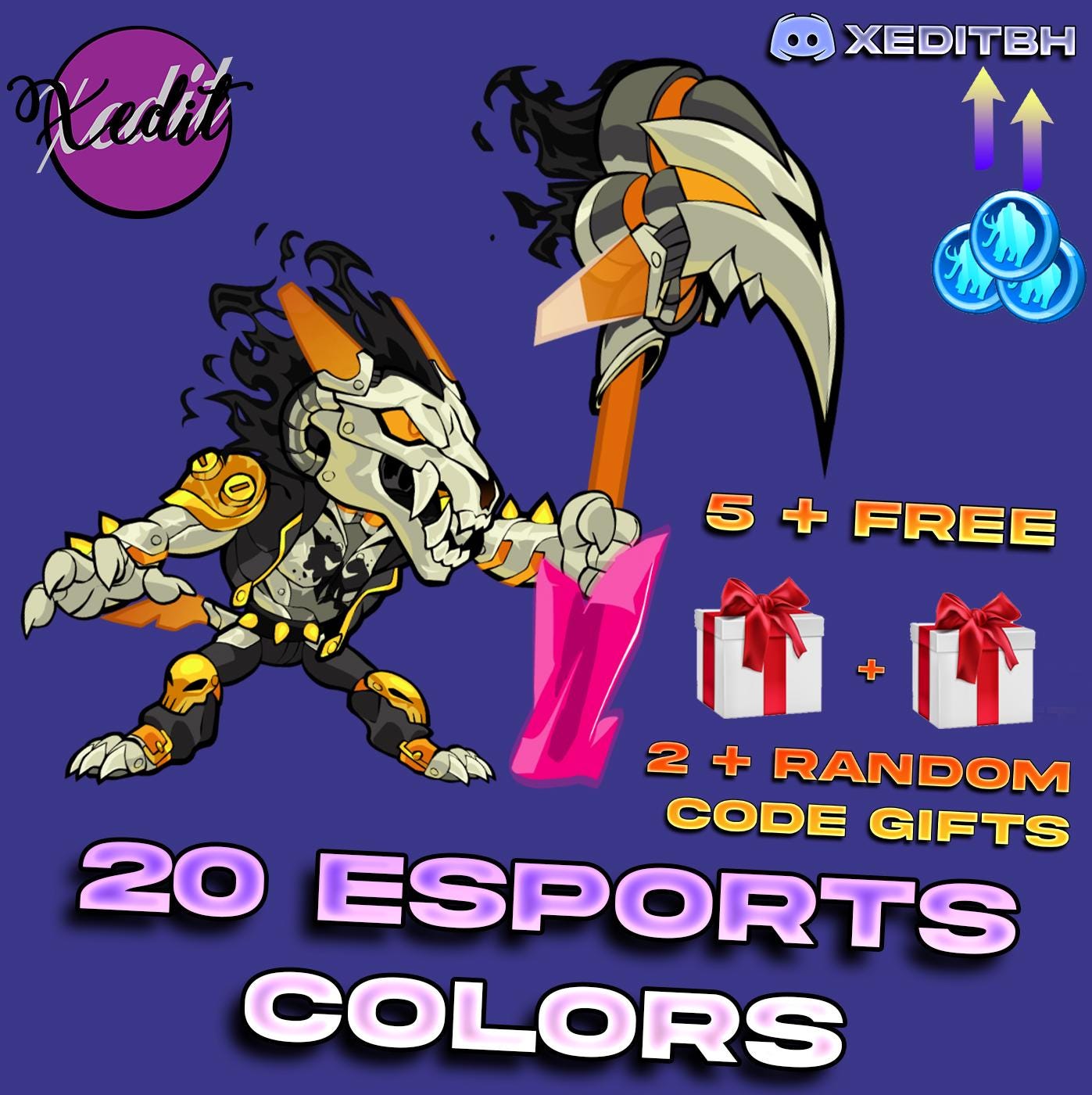 Codici Colori Esclusivi Brawlhalla Esports V6 - Pacchetto Con 70 Colori