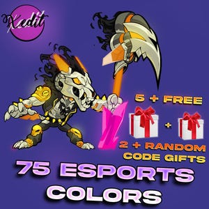 Brawlhalla x75 + 5 Esports Colors v5 Codes 2 + Random GIFTS – All Legends packs
