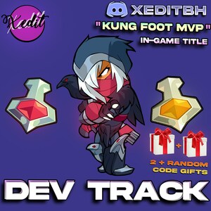 Brawlhalla Kung Foot Championship (Raven Rogue Lucien, Title, Esports v5, v6) + Two Random Gifts