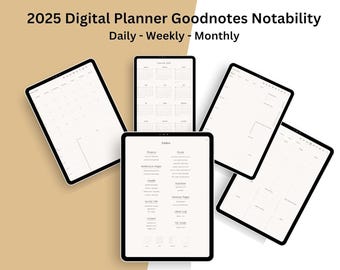 Digital planner 2025, Goodnotes planner, iPad planner, Notability planner, Dated digital planner, Digital calendar, Planner