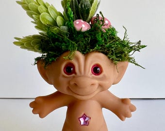 Small Gem Belly Troll Faux Succulent