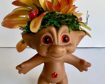 Gem Belly Troll Faux Succulent