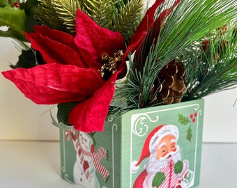 Vintage Style Christmas Box Assemblage