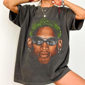 Comfort Colors Dennis Rodman Shirt, Big Face Basketball shirt, Classic 90s Graphic Tee, Unisex, Vintage Bootleg