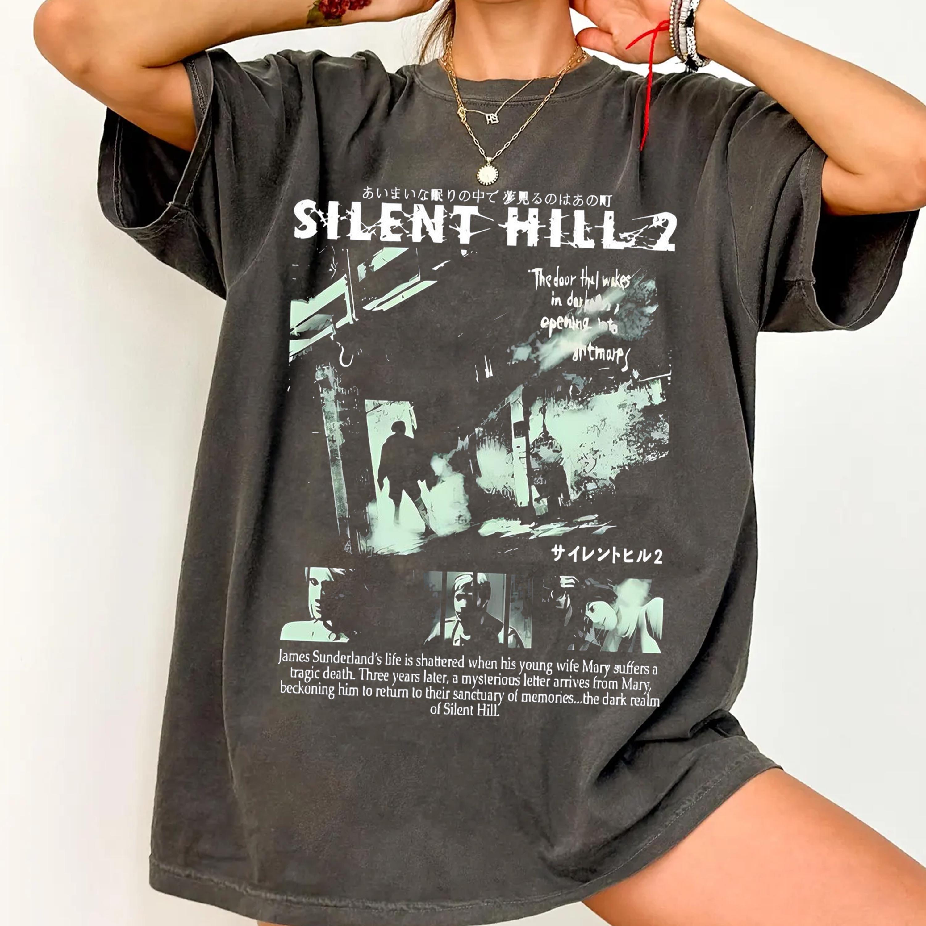 Comfort Colors Silent Hill 2 Pyramid Head Shirt, Retro Horror Game Tee, Distressed Gamer Gift, Vintage Scary Shirt for Men Women