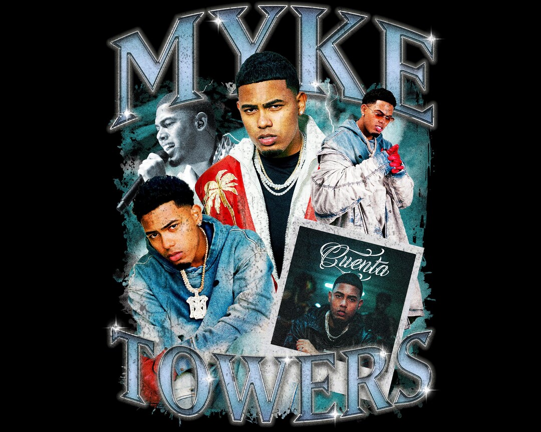 Myke Towers Png, Ready to Print, Printable Design, Hiphop Artist, 90s ...