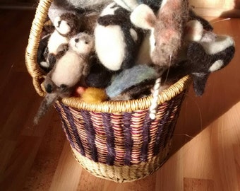 Needle felted individual animal