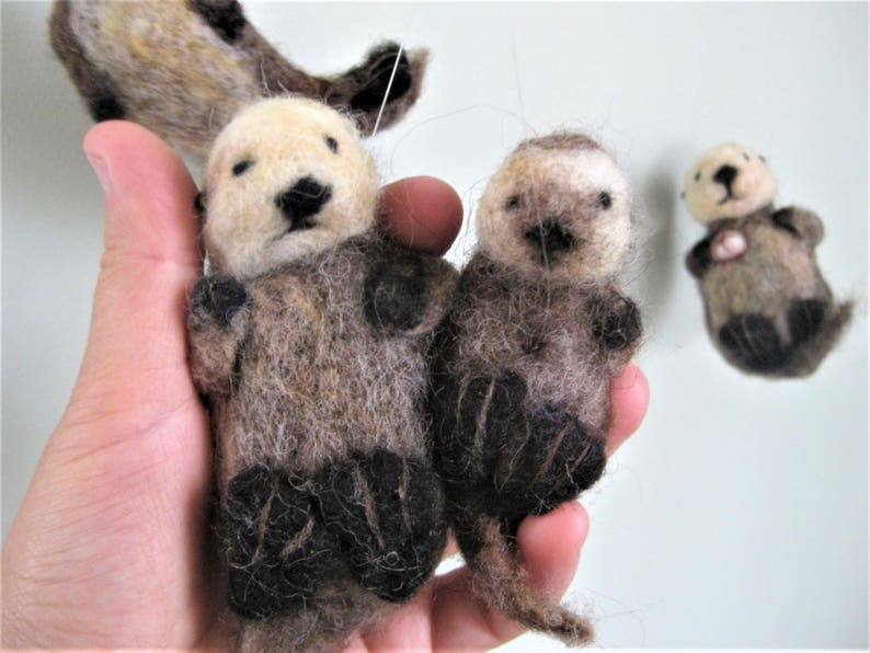 Baby Mobile Sea Otter Pup Sea Urchin and Sea Star needle Etsy