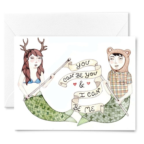 You Can Be You- Love -Wedding Card
