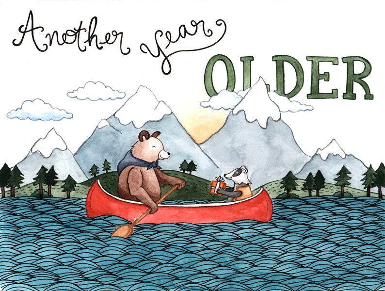 Canoe Believe It Birthday Card Etsy