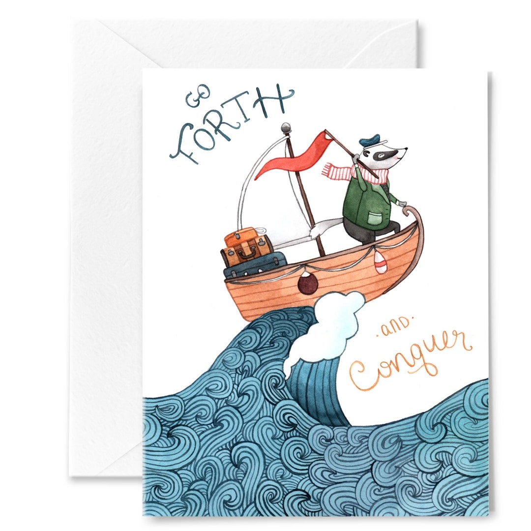 Go Forth and Conquer Card Etsy