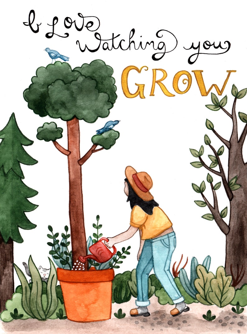 Love Watching You Grow Card Etsy