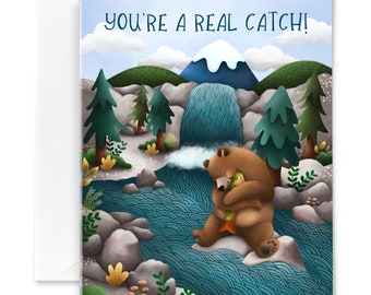 Real Catch Bear Valentine's Day Card