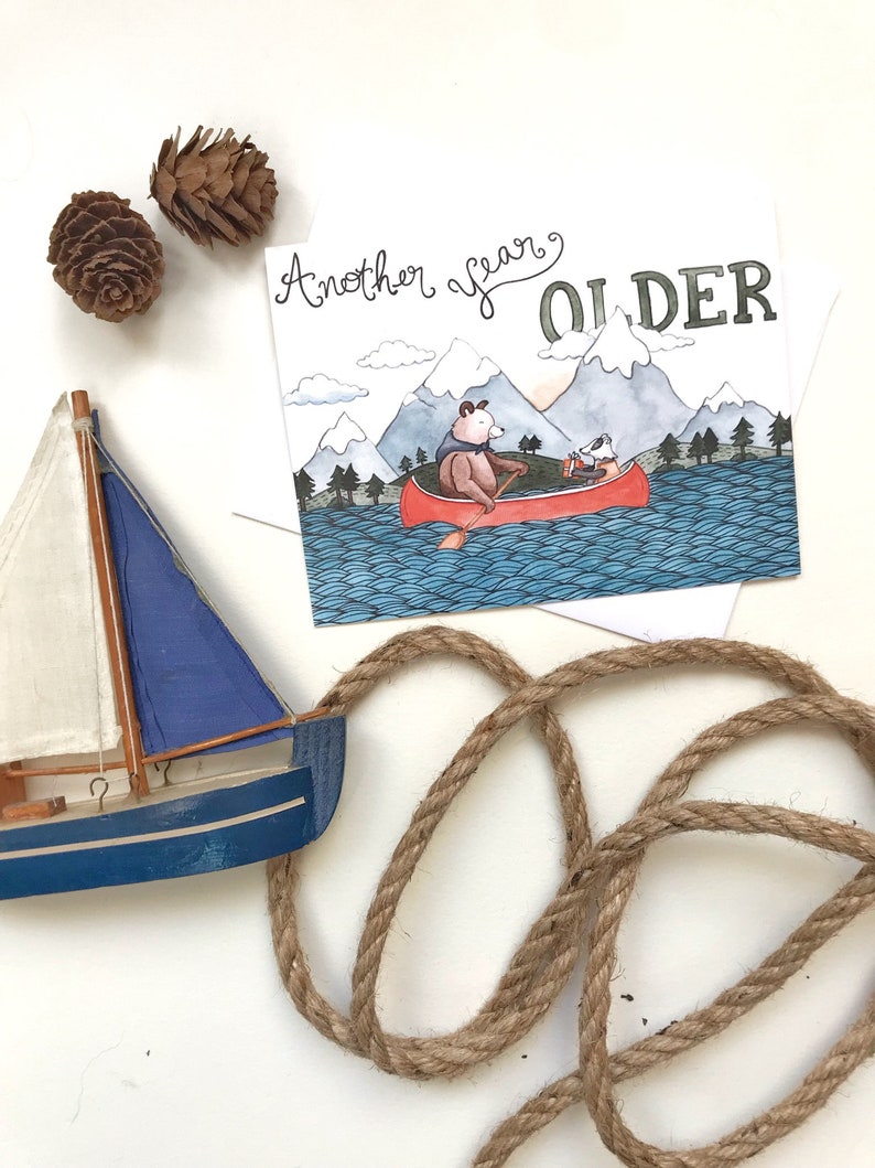 Canoe Believe It Birthday Card Etsy