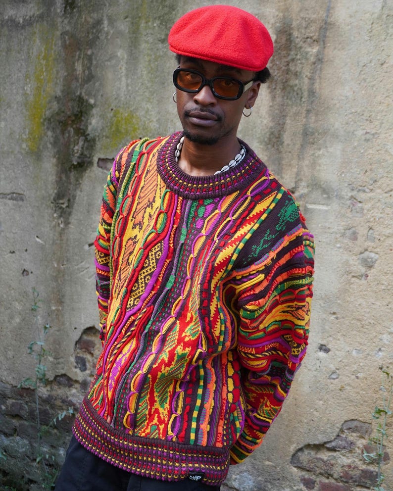Gewebter Pullover, Sweatshirt, biggie smalls, carlo colucci, bunt, multicolor, farbig, Baumwolle, Strickpullover, maineymore