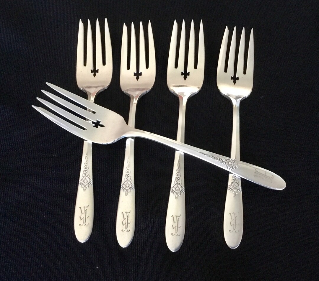 Vintage Tudor Plate Silver Plated Salad Forks in the Etsy