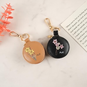 Personalisierung Mini Ringhalter Reise Schmuckschatulle, Leder Ringhalter, Geschenk Reise Schmuckschatulle Schlüsselbund Ringhalter Hochzeitsgeschenk