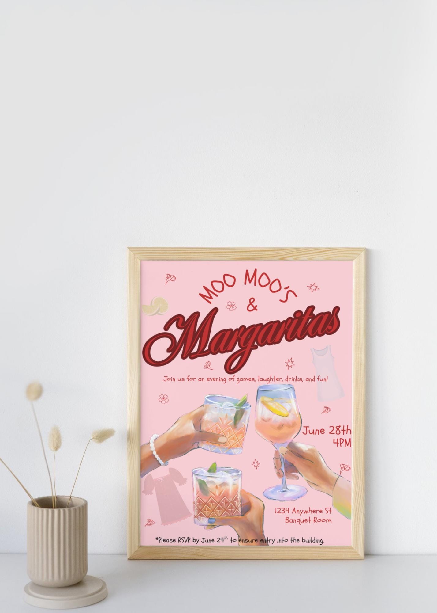 Moo Moo’s & Margaritas Event Digital Invitation