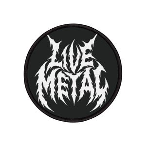 LIVE METAL Iron-On Patch, heavy metal patch for battle jacket, battle vest