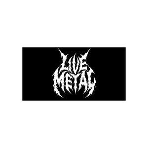 LIVE METAL Bumper Sticker, heavy metal bumper sticker, heavy metal sticker
