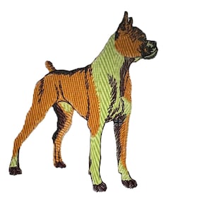 Boxer DOG School Mascot Digital Embroidery Machine Files. Boxer DOG School Mascot Boxer DOG  Embroidery Design