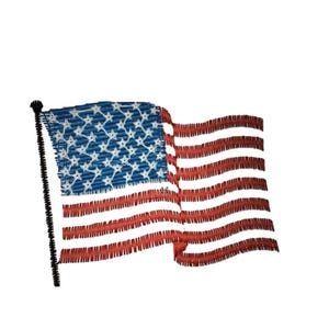 US Flag Embroidery Design - Machine Embroidery Instant Download File - US Flag