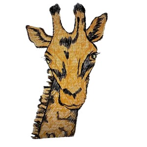 Diseño de bordado de jirafa: Archivo de bordado a máquina (descarga instantánea)