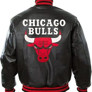 Men’s Chicago bull Leather Jacket | National Basketball Varsity Jacket for Men
