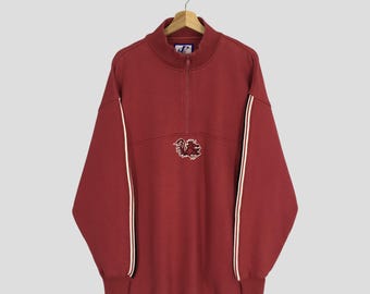 Vintage South Carolina Gamecocks Red Sweatshirt XLarge University of South Carolina Embroidery Sweater Carolina Gamecocks Football Size XL