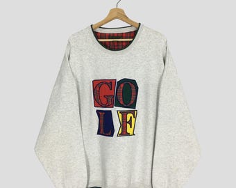Vintage 90s Graphic Golf Sweatshirt: Embroidered Pullover (2XL)