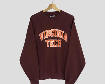 Vintage Virginia Tech Sweatshirt: Maroon NCAA Crewneck, Size M