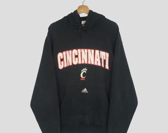 Vintage Adidas Cincinnati Bearcats Ncaa Black Sweater Large University Of Cincinnati Spell Out Big Logo Hoodie Cincinnati Bearcats Size L