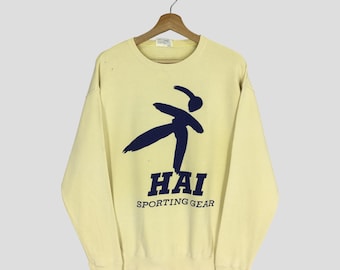 Vintage Hai Sporting Gear Black Sweatshirt Medium Hai Sporting