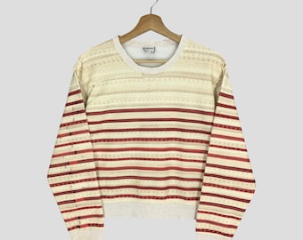 Vintage Jean Paul Gaultier Designer Striped Sweatshirt Small Jean Paul Gaultier Jpg Cropped Top Sweater Outfits Gaultier Pullover Size S