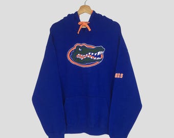 Vintage Florida Gators Ncaa Blue Sweater 2Xlarge Florida University Gators Football Spell Out Hoodie Florida Gators Pullover Hoodie Size XXL