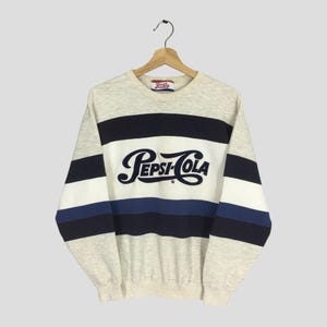 Vintage Pepsi Cola Carbonated Drink Colorblock Stripe Sweatshirt Medium Pepsi Cola Sweater Pepsi Cola Jumper Coke Soda Drink Pullover Size M