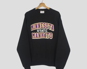 Vintage Minnesota State Black Sweatshirt Large Minnesota State University Mankato Spell Out Sweater Minnesota State Mankato Crewneck Size L